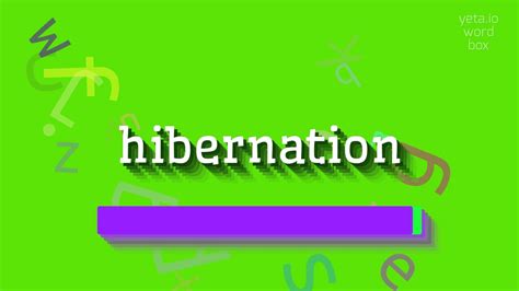 How to Say Hibernation in Filipino .